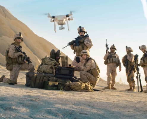american soliders diploying drone technology