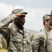 american soliders saluting